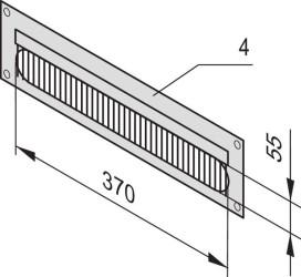 Panel przelotowy, Panel wejścia kabli, do użytku z: Novastar i Eurorack, materiał: Stal
