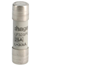 Wkładka bezpiecznikowa cylindryczna CH-10 10x38mm gPV 25A 600VDC LF325PV HAGER