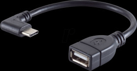 BS13-20016 USB 2.0 adapter, C plug to A socket, 90°