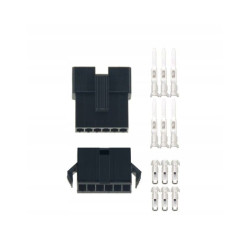 Złącze JST SM 6-pin 2,54mm (wtyczka+gniazdo z konektorami)