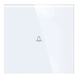 Włącznik dotykowy szklany dzwonkowy 300W - biały - Tawoia Glass