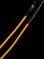 Flexible jumpers, 15 cm, plug/socket, yellow