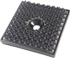 Rzep kwadratowy do przykręcenia element z haczykami (D x S) 32 mm x 32 mm czarny Binder Band 76768 1 szt.