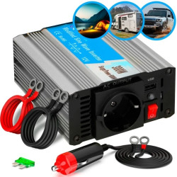 Przetwornica napięcia samochodowa 12V, 300W modyfikowany sinus Extralink OPIM-300W