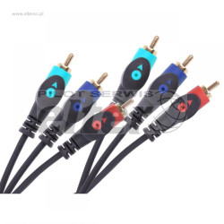 Kabel COMPONENT 3xRCA 1,8m Cabletech economic