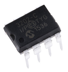 ADC 12-bitowy 100ksps A/C: 2 PDIP SAR Szeregowy (SPI) 3,3 V, 5 V