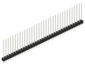 Pin header, 34 pole, pitch 2.54 mm, straight, black, 10048840