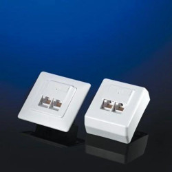 ROLINE Gniazdo ścienne Kat. 6, podwójne, nieekranowane, natynkowe