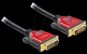 84346 Cable DVI 24+1 plug > plug, red, 3 m