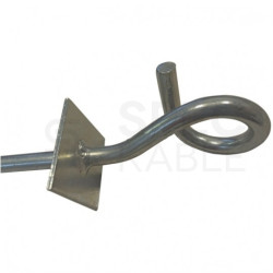 Śruba hakowa prosta do wieszania uchwytów odciągowych fi:12mm długość 200mm ( gwint 120mm) TELCOLINE