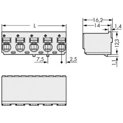 WAGO 2092-3123 picoMAX&#xAE; 7.5 Female 3P