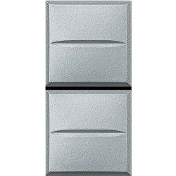 AXOLUTE Przycisk podwójny 10A 250V aluminium HC4036