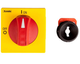 Napęd drzwiowy czerwono-żółty z blokadą GAX63