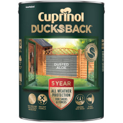 Cuprinol 5701418 Ducksback 5Yr Waterproof for Sheds &amp; Fences Dusted Aloe 5l