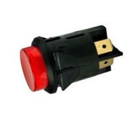 MS1220R Przełącznik bistabilny, dwusekcyjny, podswietlany, czerwony - otwór montażowy: Ø25mm