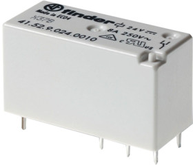 Relay, 2 Form C (NO/NC), 24 V (DC), 1.44 kΩ, 8 A, 400 V (AC), monostable, 41.52.9.024.0010