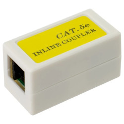 Łącznik modularny beczka 2xRJ45 8P8C kat.5e nieekranowany UTP NEKU