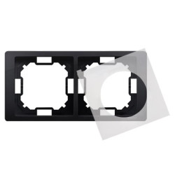 Simon Basic Neos Ramka podwójna IP44 grafit matowy BMRC2B/28