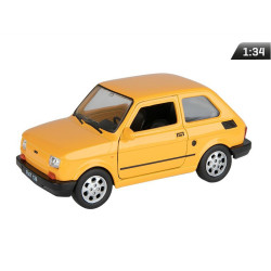 Model FIAT PRL 126p Pomarańczowy Skala 1:34 Mały Fiat, Maluch