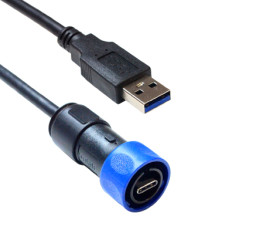 Kabel USB Złącze A USB C Złącze B USB A dł. 5m Przewód USB USB 3.2 kolor: Czarny