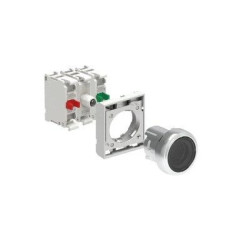 Zestaw pulpitowy przycisk przezroczysty metalowy podświetlany z samopowrotem kryty adapter zestyki 1Z+1R LED:12-30VAC/DC LPSBL10