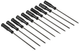 Standardowy wkrętak rozmiar końcówki: 1/8 cala, grot Płaska RS PRO długość ostrza: 100 mm Standardowy wkrętak