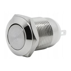 Przełącznik przycisk chwilowy PW12P fi-12mm 2A/250V płaski