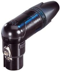 XLR jack, 4 pole, silver-plated, 1.5 mm², AWG 16, zinc die casting, NC4FRX-BAG