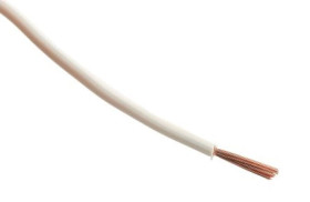Przewód jednożyłowy linkowy, 2491X, 1,5 mm², 30/0,25 mm, 15 AWG, PVC, 750 V, Biały, dł. 100m, RS PRO