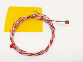 Termopara z tarczą miedzianą K średnica 6.35mm długość 5m 0°C → +200°C Końcówka z gołym kablem RS PRO