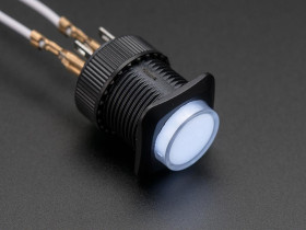 Adafruit 16mm Illuminated Pushbutton - White Latching On/Off Switch