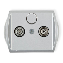 TREND Gniazdo antenowe RTV przelotowe 9dB srebrny 5G9P