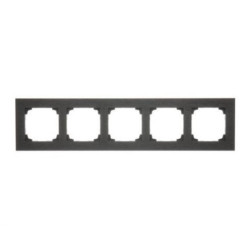 SIMON55 czarny inox metal TRN5/190 Ramka 5-kr