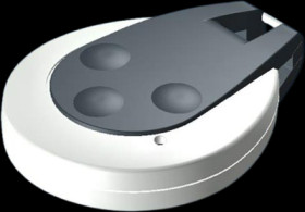 ABS remote control enclosure, (L x W x H) 56.8 x 44 x 14.5 mm, gray (RAL 7046), IP65, OV-IP/3.36