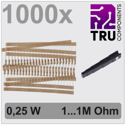 TRU COMPONENTS TC-12888468 T22P060 Carbon film resistor set 0.25 W 5% 1000 pcs
