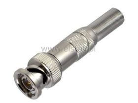 WT BNC skręcany z odgiętką; metalowy; fi 7mm