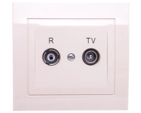 KIER Gniazdo antenowe RTV zakończeniowe 10dB beżowe GPA-10WPZ/01