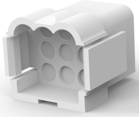 Socket housing, 9 pole, pitch 6.1 mm, straight, natural, 1-480673-0