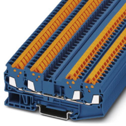 Through terminal block, quick connection, 0.25-1.5 mm², 4 pole, 17.5 A, 8 kV, blue, 3205080