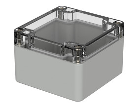 Obudowa Poliwęglan szerokość zew. 80 mm długość zew. 82 mm wys. zew. 55 mm Bopla IP66 Jasnoszary