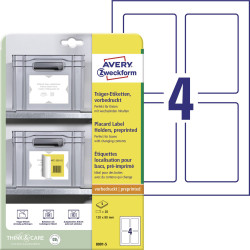 Avery-Zweckform 8001-5 Labels Polypropylene White Light grey 120x80 mm 20 pcs