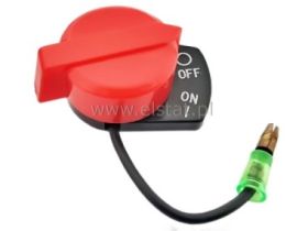 Włącznik zapłonu maszyn budowlanych; czerwony