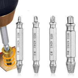 REBITS for Removing Broken Bolts, Screws - Bolt Extractors - HSS 4341 - Set of 4 pcs.