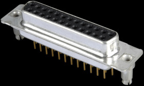 164A16589X D-SUB socket, 25-pin, PCB, clip, turned Contacts