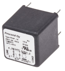 Filtr RFI 1A 250 V AC 400Hz 10 x 2 mH RS PRO, montaż THT