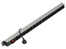 Listwa zasilająca RACK 19 1U pionowa 16 gniazd z wyłącznikiem