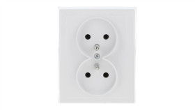 Jowisz Gniazdo Podwójne Z/U Natynkowe Białe Gnt-6 Jw