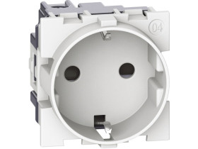 LIVING NOW Gniazdo 2P+Z schuko - zaciski śrubowe - 2 moduły - białe KW4141 LEGRAND