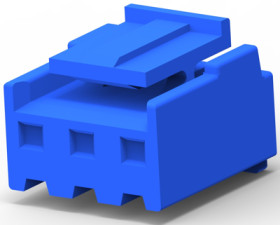Plug housing, 3 pole, pitch 3.96 mm, straight, blue, 3-1123722-3