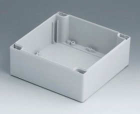 ABS enclosure shell, (L x W x H) 160 x 160 x 60 mm, light gray (RAL 7035), C2161601